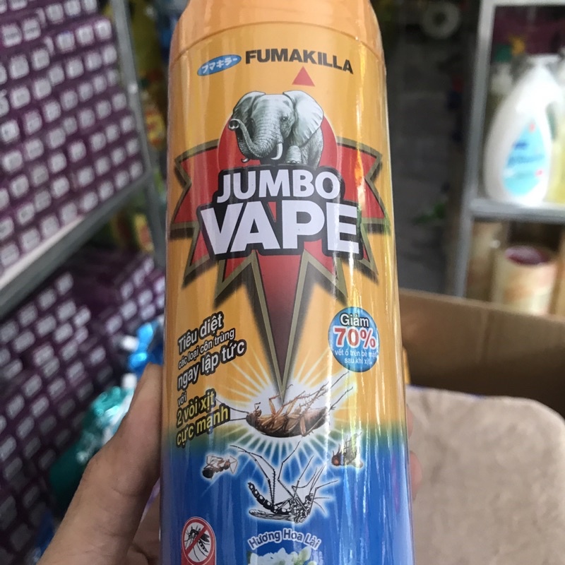Bình xịt côn trùng Jumbo Vape SUPER hương hoa lài 300ml