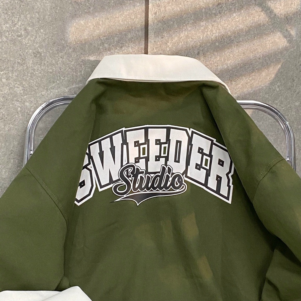 Áo Khoác Bomber BOB Jacket Form Rộng Vải Khaki Dày Dặn Phong Cách Ulzzang Unisex