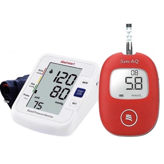 COMBO Máy Đo Huyết Áp và Máy Đo Đường Huyết AQ smart chính hãng Sinocare