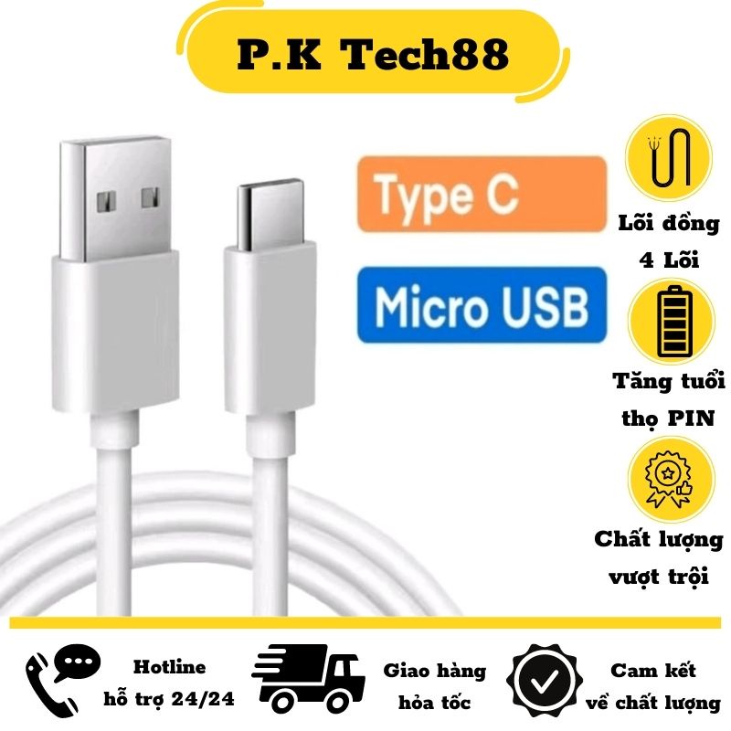 Dây Cáp Sạc Samsung Typec ,Micro USB .Cho A8/A9/A20/A30/A50/A50s/A51/M20/M30/M40/M50/M51/M11/S8/S9/S10/S