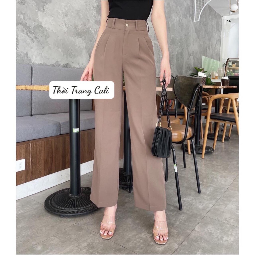 Quần ống rộng nữ lưng cao đẹp dễ phối đồ.OX38 | BigBuy360 - bigbuy360.vn