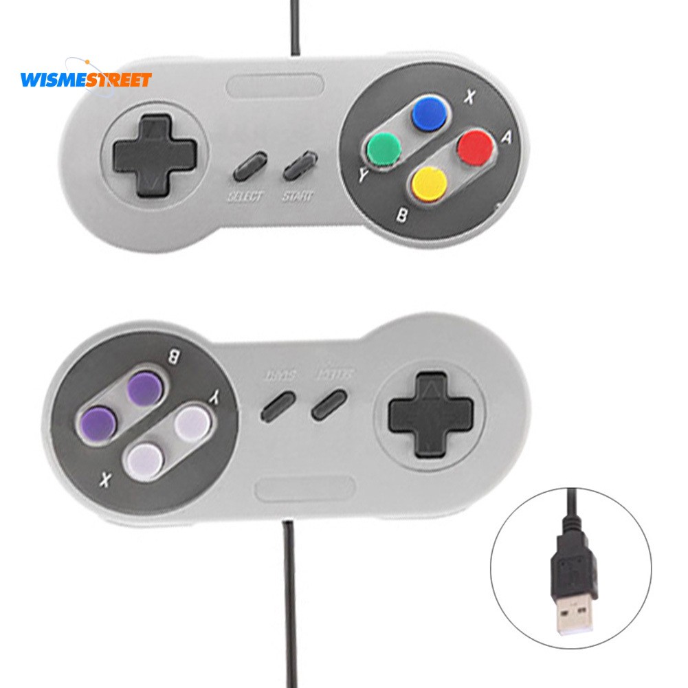 Set 2 tay cầm chơi game có dây USB cho máy game NS SNES trên máy tính PC