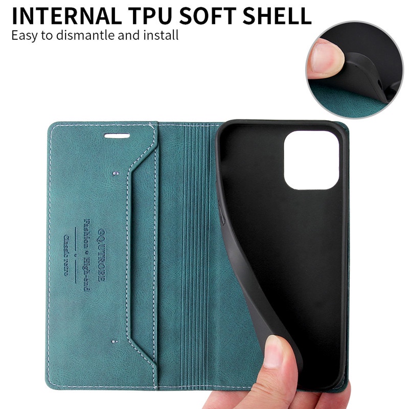 Bao da điện thoại mềm bảo vệ toàn diện có khóa từ tính cho Oppo A73 A74 A95 F17 F19 Find X3 Pro Reno5 Reno4 Reno4Z