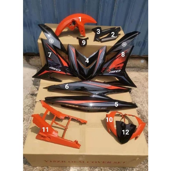 Dàn áo Exciter 150 Đen Cam 2019 Chính Hãng Yamaha