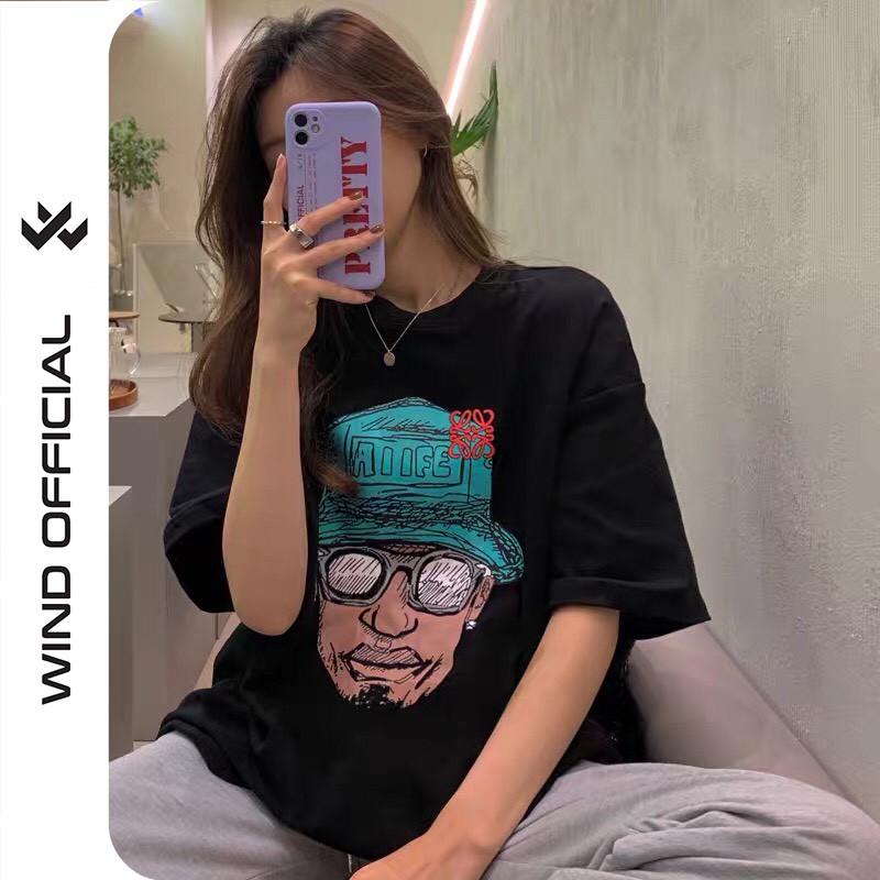 Áo phông nữ WIND unisex form rộng tay lỡ cotton ALLFE thời trang nam nữ ulzzang | BigBuy360 - bigbuy360.vn