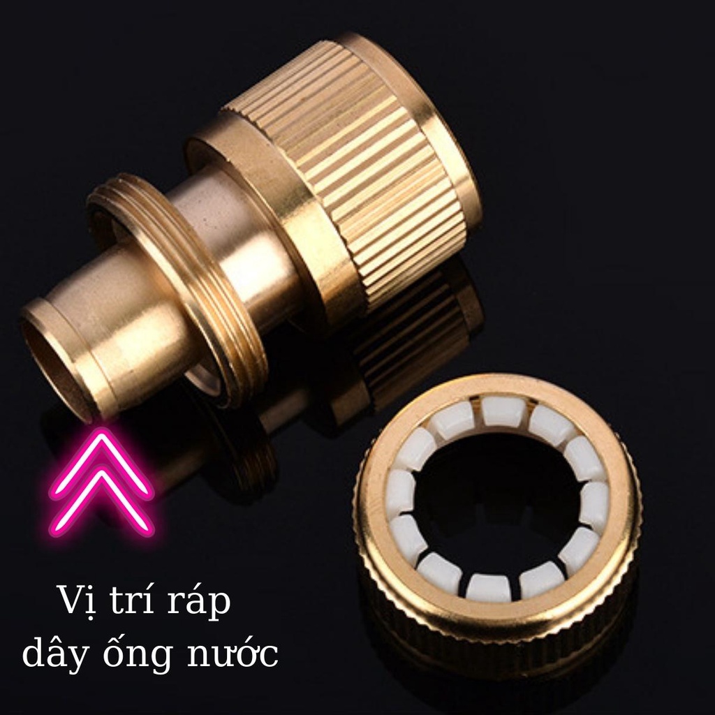 Nối nhanh 1 chiều dây ống nước phi 14 đến 18 vào vòi tưới cây, cấp nước Lionking Tonydx bảo hành 6 tháng Alate store