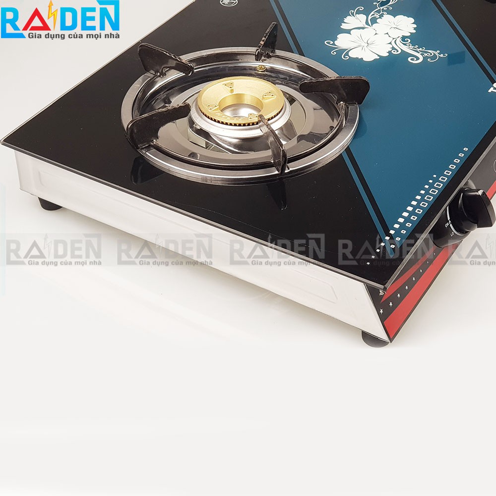 Bếp ga đôi kính cường lực Kamachi KM-213 sử dụng đầu đốt đồng