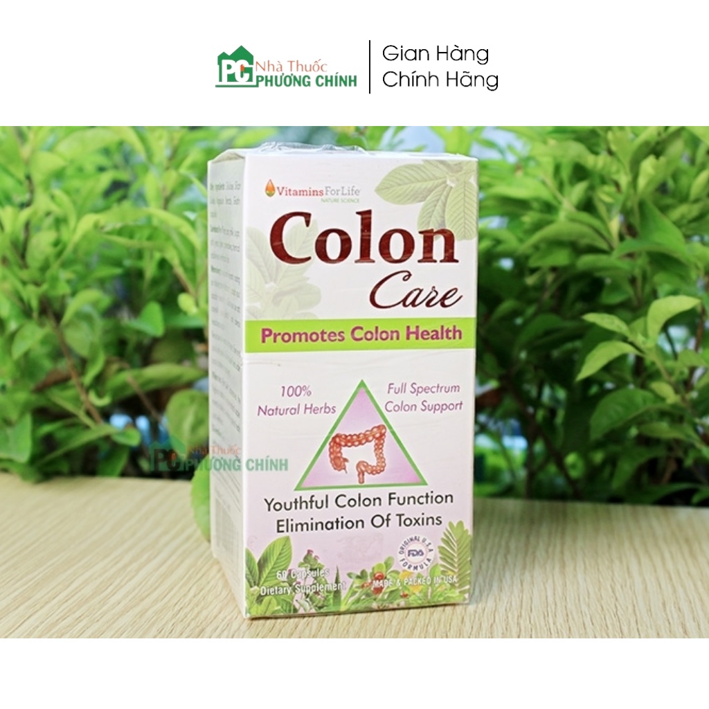 Viên Uống Đại Tràng Colon Care Vitamins For Life Giúp Tăng Cường Sức Khỏe Đại Tràng &amp; Hệ Tiêu Hóa (Hộp 60 Viên)