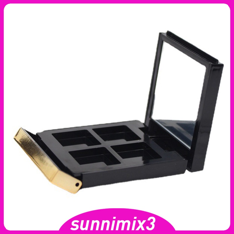 [Kayla Computing Shop] 4Grids DIY Eyeshadow Box Cosmetics Palette & Mirror Travel for Women Girls