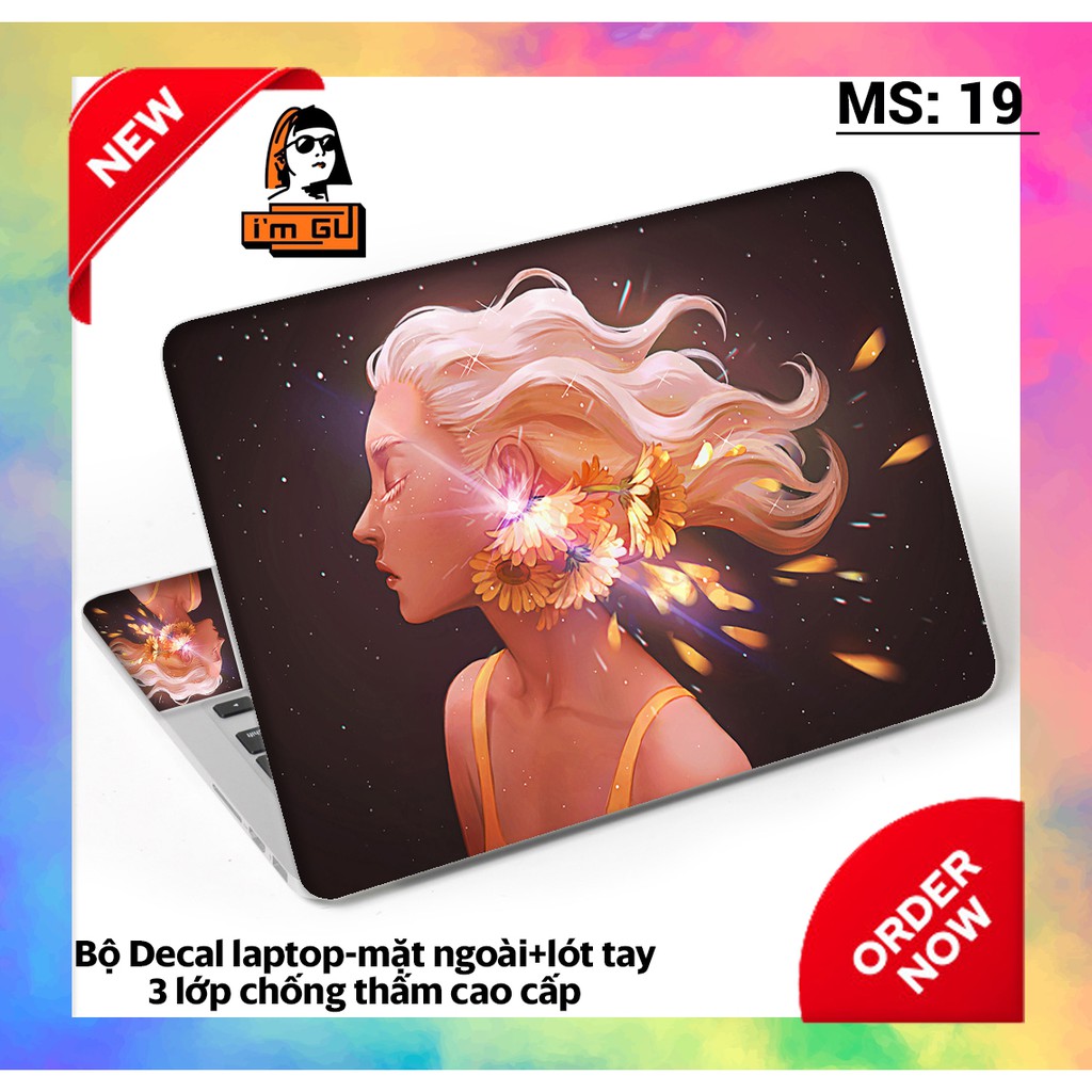 BỘ DECAL DÁN LAPTOP Decal cao cấp 3 lớp chống thấm TẤT CẢ CÁC DÒNG MÁY MACBOOK/ACER/HP/DELL