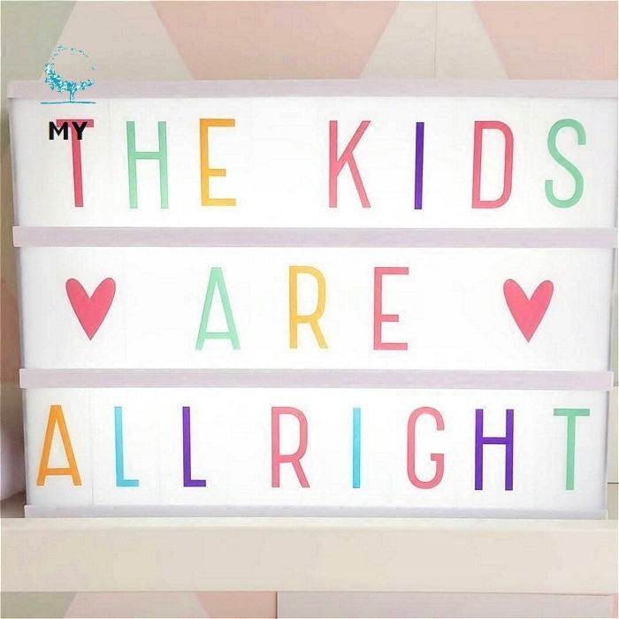 Hộp Đèn Led Gắn Chữ Dễ Thương