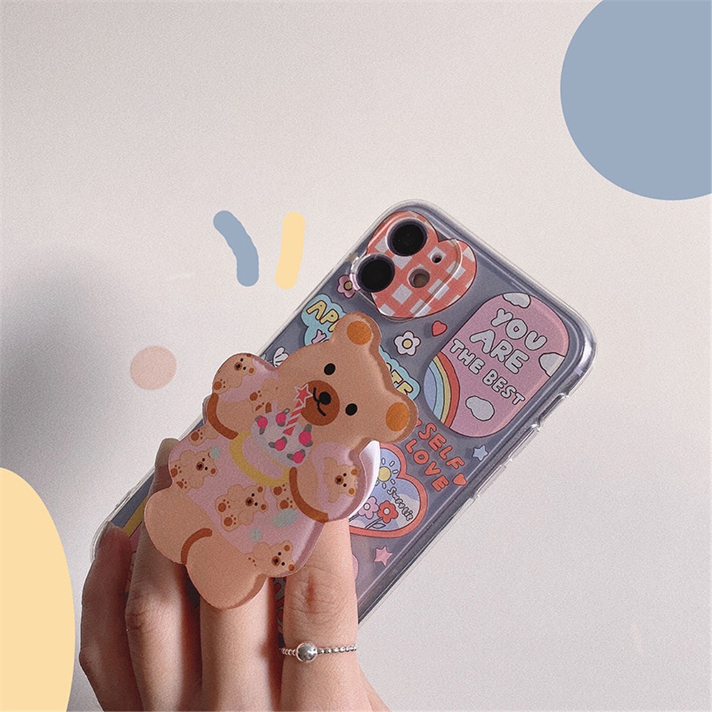 Giá Đỡ Điện Thoại Đa Năng Họa Tiết Chó Mèo Dễ Thương