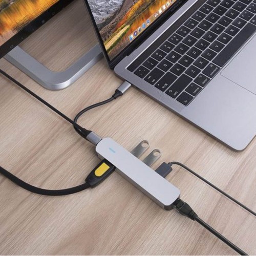 Cổng Chuyển Hyperdrive 6 in 1 HDMI 4K Usb-C Cho Macbook,PC,Devices Chính Hãng