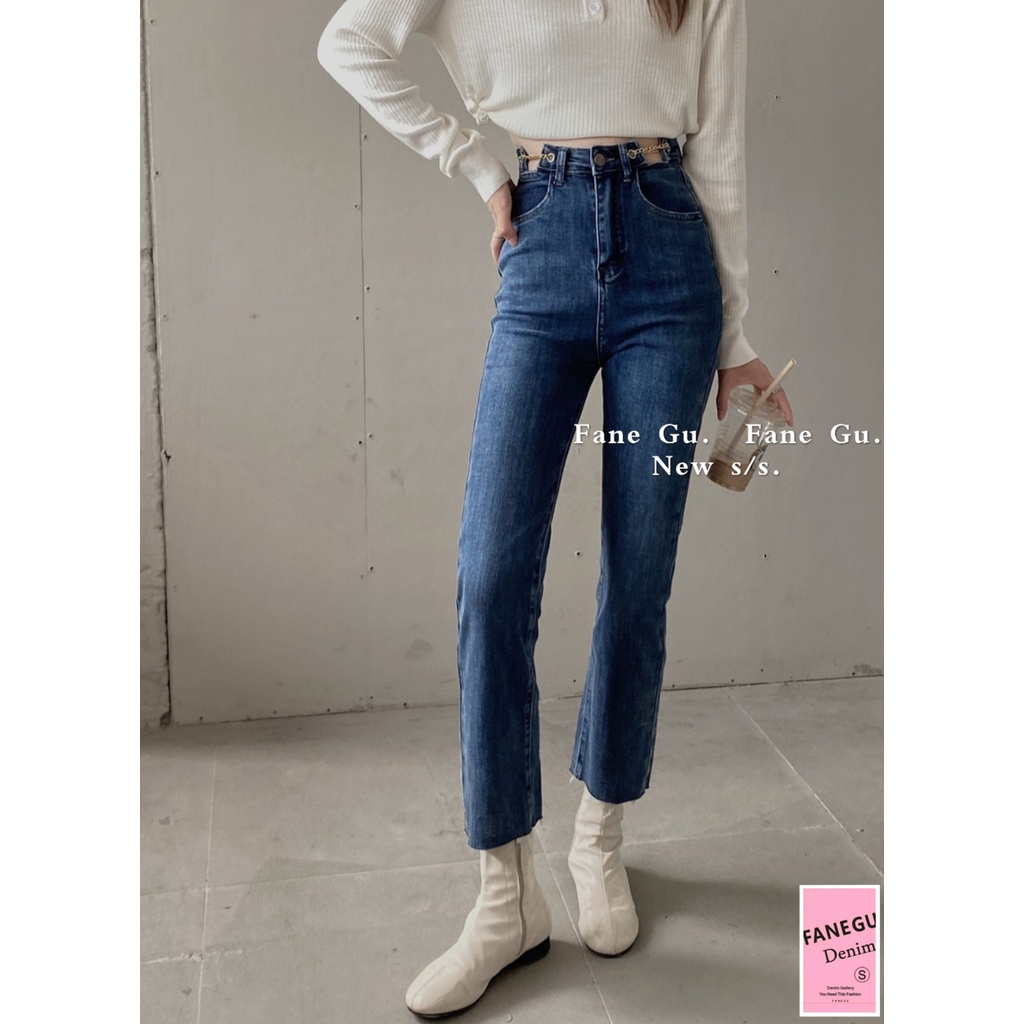 Quần Jeans ống đứng cạp cao/ Hàng cao cấp