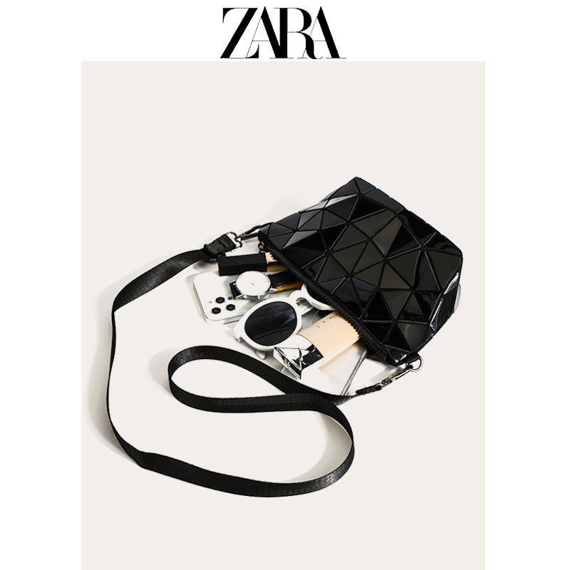 ◎△Túi Đeo Chéo Zara mini Họa Tiết Hình Học Đính Đá Lấp Lánh Sang Trọng Thời Trang Cho Nữ 2021