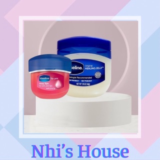 Sáp dưỡng ẩm môi vaseline hũ 49g, 7g - giảm nẻ, hanjk chế bong tróc