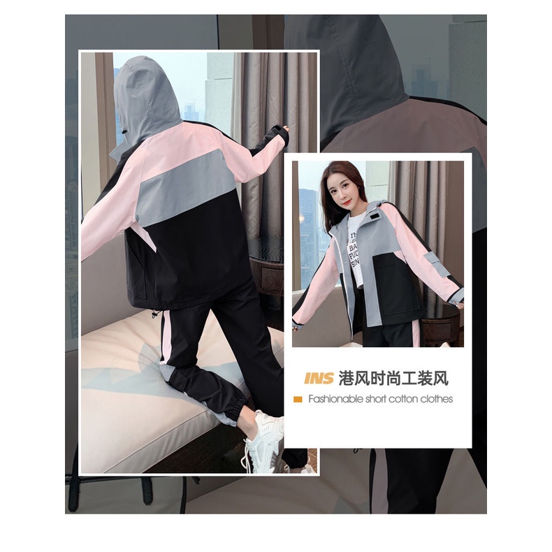 Set trang phục thể thao dáng rộng phong cách đường phố 2021 mới thời trang dành cho nữ