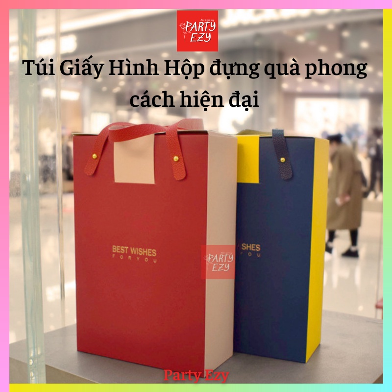 TÚI GIẤY HÌNH HỘP CHỮ NHẬT ĐỰNG QUÀ TẶNG SIÊU THỜI TRANG