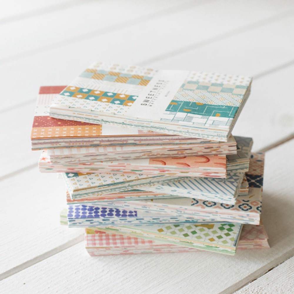 Set 50 thẻ giấy trang trí sổ tay thủ công với 10 kiểu tùy chọn