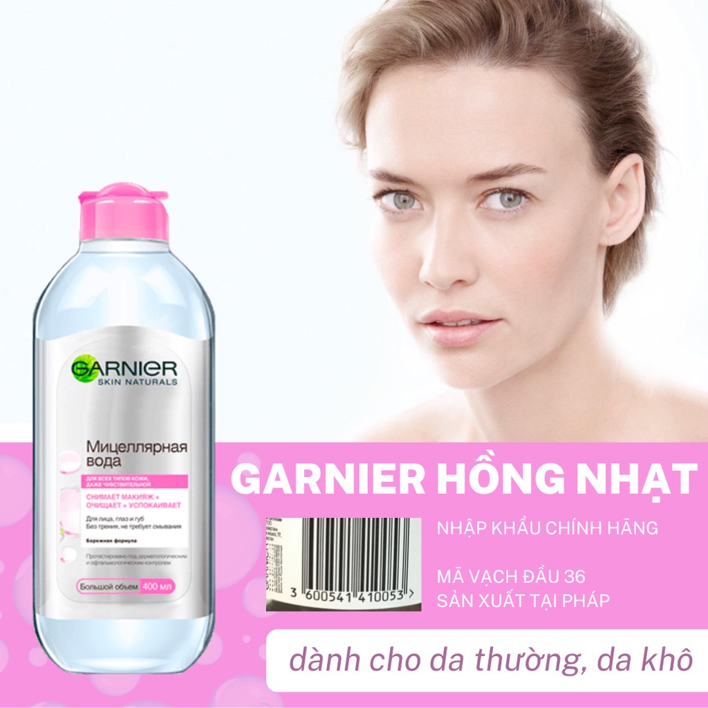 Nước tẩy trang Garnier Micellar Water 400ml làm sạch mọi loại da - Mộc Diệp