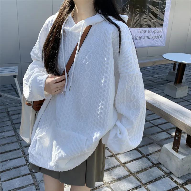 Áo Hoodie Tay Dài Dáng Rộng Thời Trang Hàn Quốc 2022