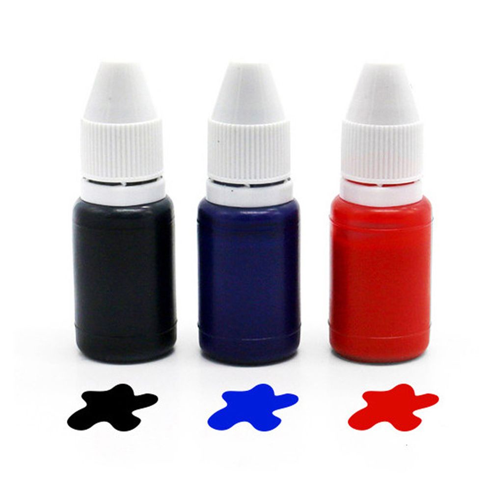Con dấu mực 10ml màu đen/ đỏ dùng trang trí sổ tay DIY