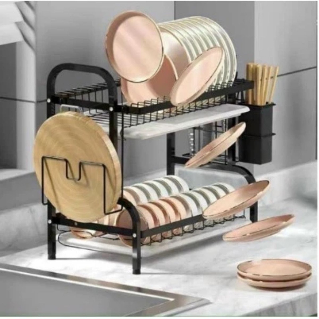 Giá đựng bát đĩa 2 tầng nhỏ gọn tiết kiệm diện tích