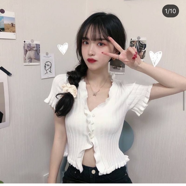 Áo len croptop
