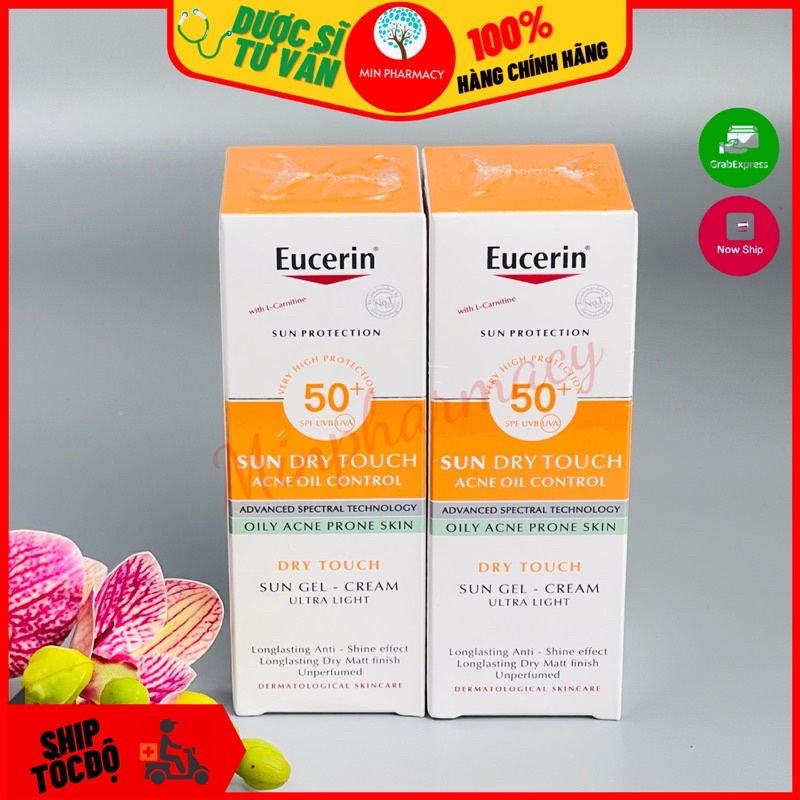 Kem Chống Nắng Cho Da Nhờn &amp; Mụn EUCERIN Sun Gel-Cream Dry Touch Oil Control SPF50+ 50ml-Minpharmacy