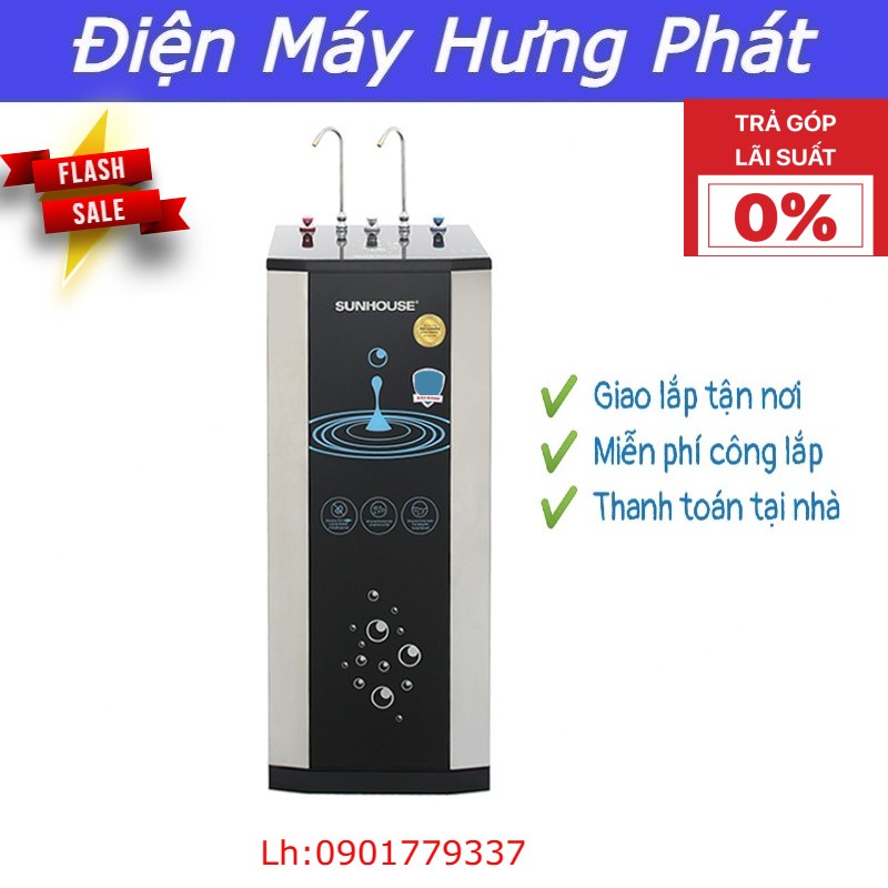 Máy lọc nước RO nóng lạnh Sunhouse SHR76210CK 10 lõi