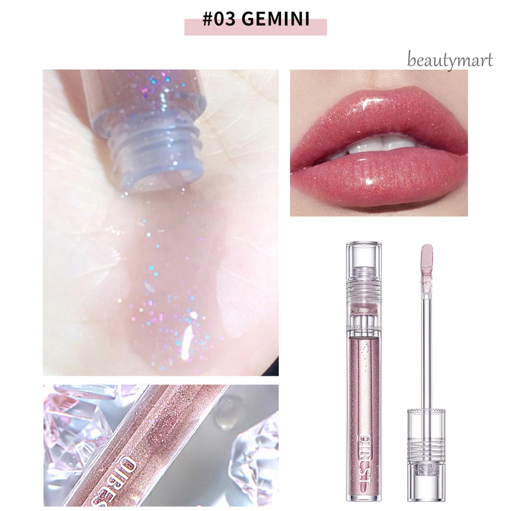 [Hàng mới về] Son bóng dạng lỏng trong suốt dưỡng ẩm lâu trôi dành cho nữ