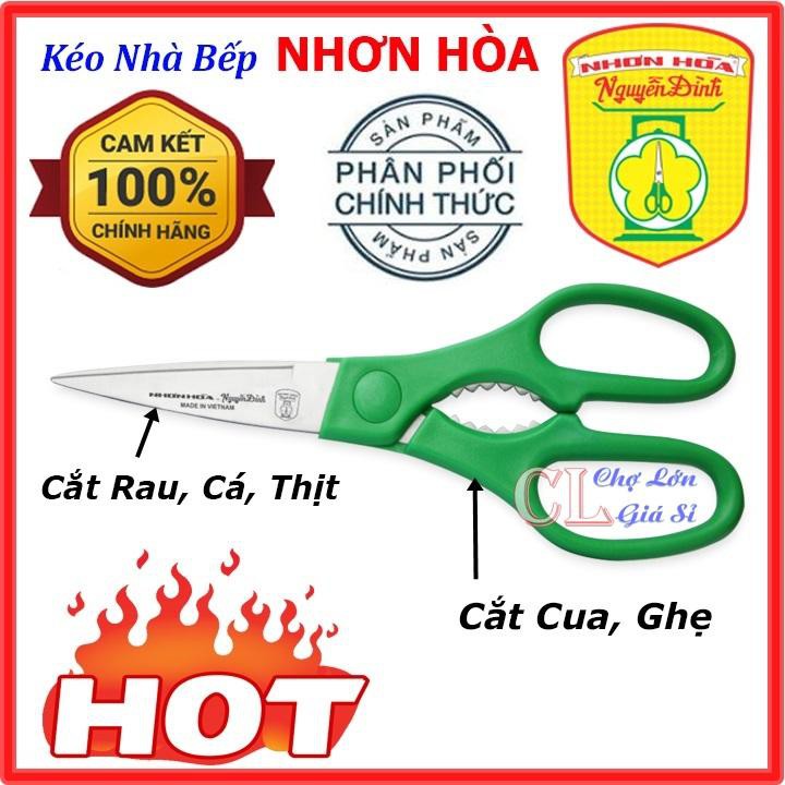 Kéo Nhà Bếp Đa Năng Cao Cấp Nhơn Hòa Nguyễn Đình - Kéo Gia Dụng Bằng Thép Không Gỉ Siêu Sắc Bén - Hàng Chất Lượng Cao