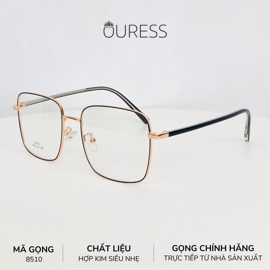 Gọng kính Vuông Hợp Kim Ouress 8510 Cực Nhẹ Dễ Thương