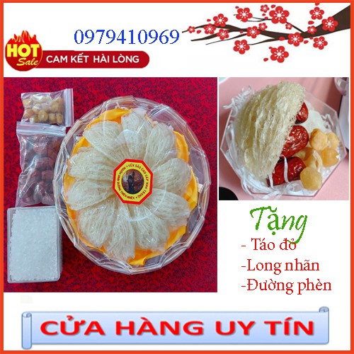 1 tai yến sào cao cấp 7-8gr Y HÌNH ít sợi dài Tặng táo đỏ, đường phèn, hạt chia