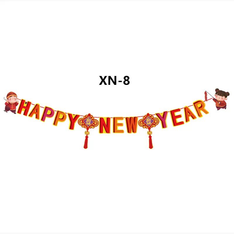 Dây treo trang trí chữ Happy New Year Chúc Mừng Năm Mới XN-8