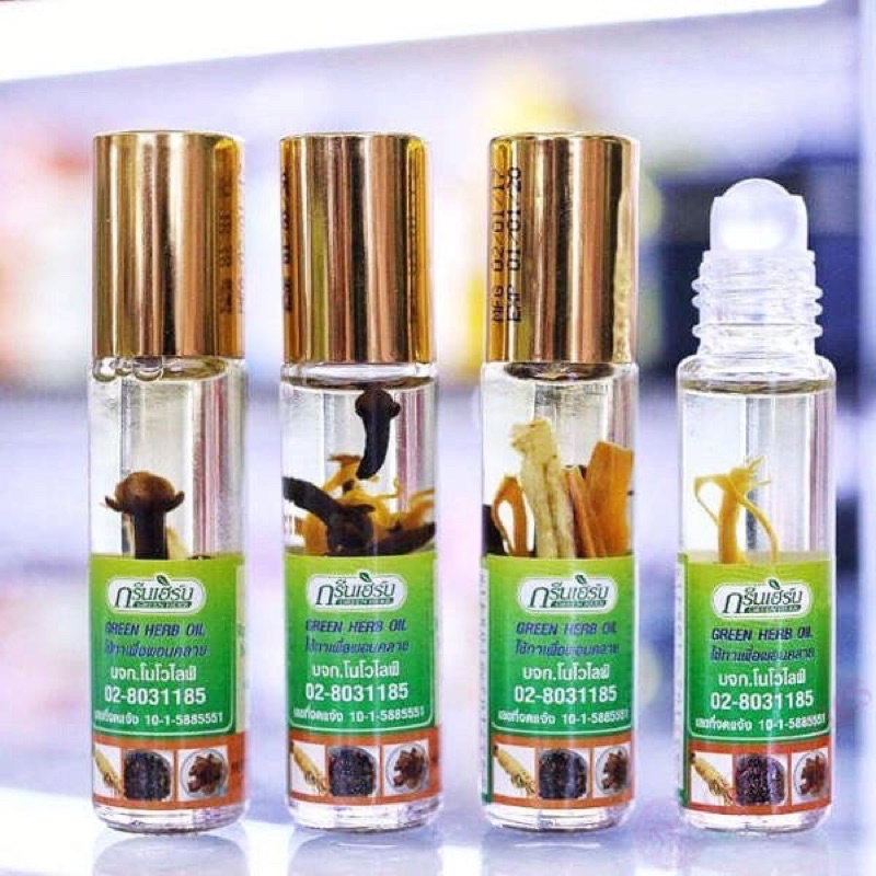 Dầu gió dầu sâm green herb oil thai land 8ml xịn xò HOT