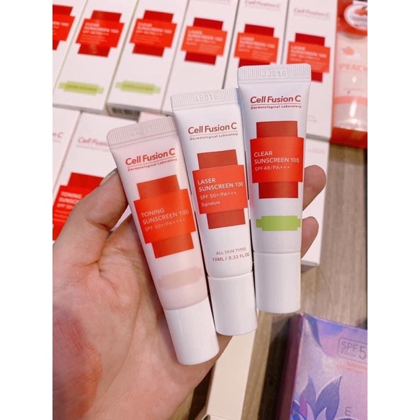Kem chống nắng (50ml) dành cho da dầu, da khô và da thường Cell Fusion C Laser/Toning/Clear Sunscreen, Hàn Quốc