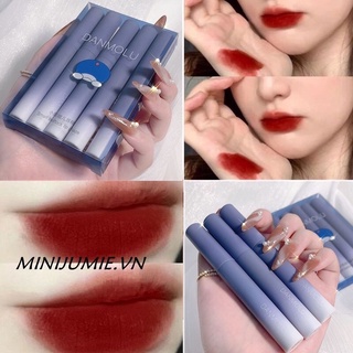 Set 5 Son Kem Lì DANMOLU mềm mịn và không khô môi