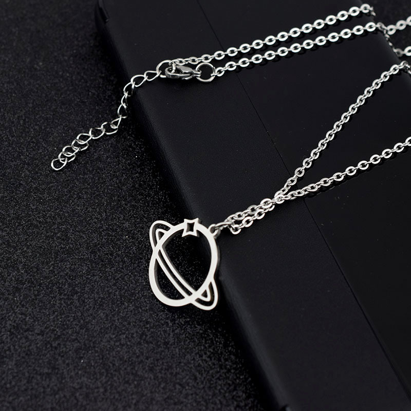 Dây Chuyền Bằng Thép Không Gỉ 23569 Mặt Hình Hành Tinh Thời Trang Dễ Phối Đồ