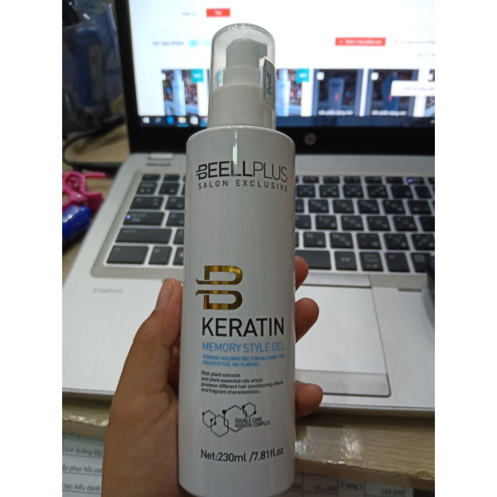 Gel Tạo Kiểu Tóc BeellPlus Keratin Memory Style 230ml