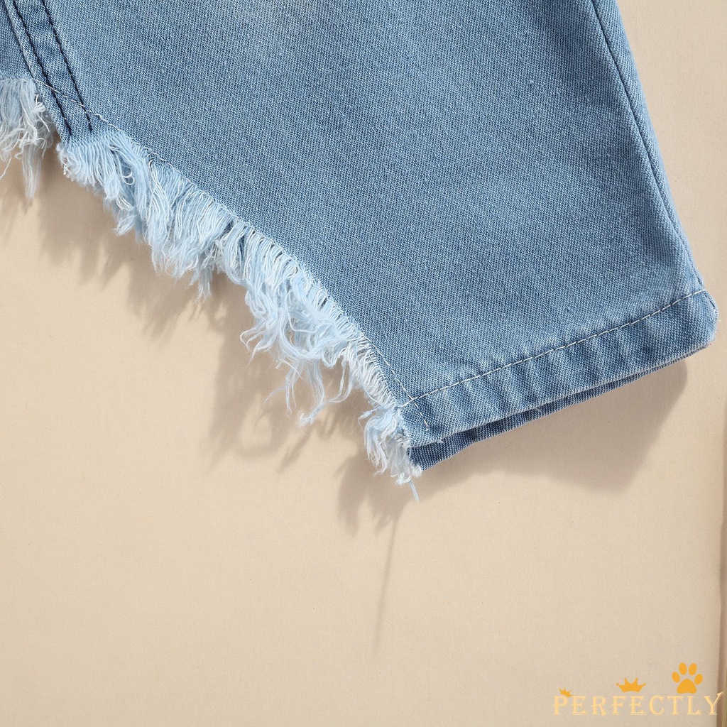 Set Áo Trễ Vai Ngắn Tay + chân váy jean Thời Trang Cho Bé Gái  Tuổi