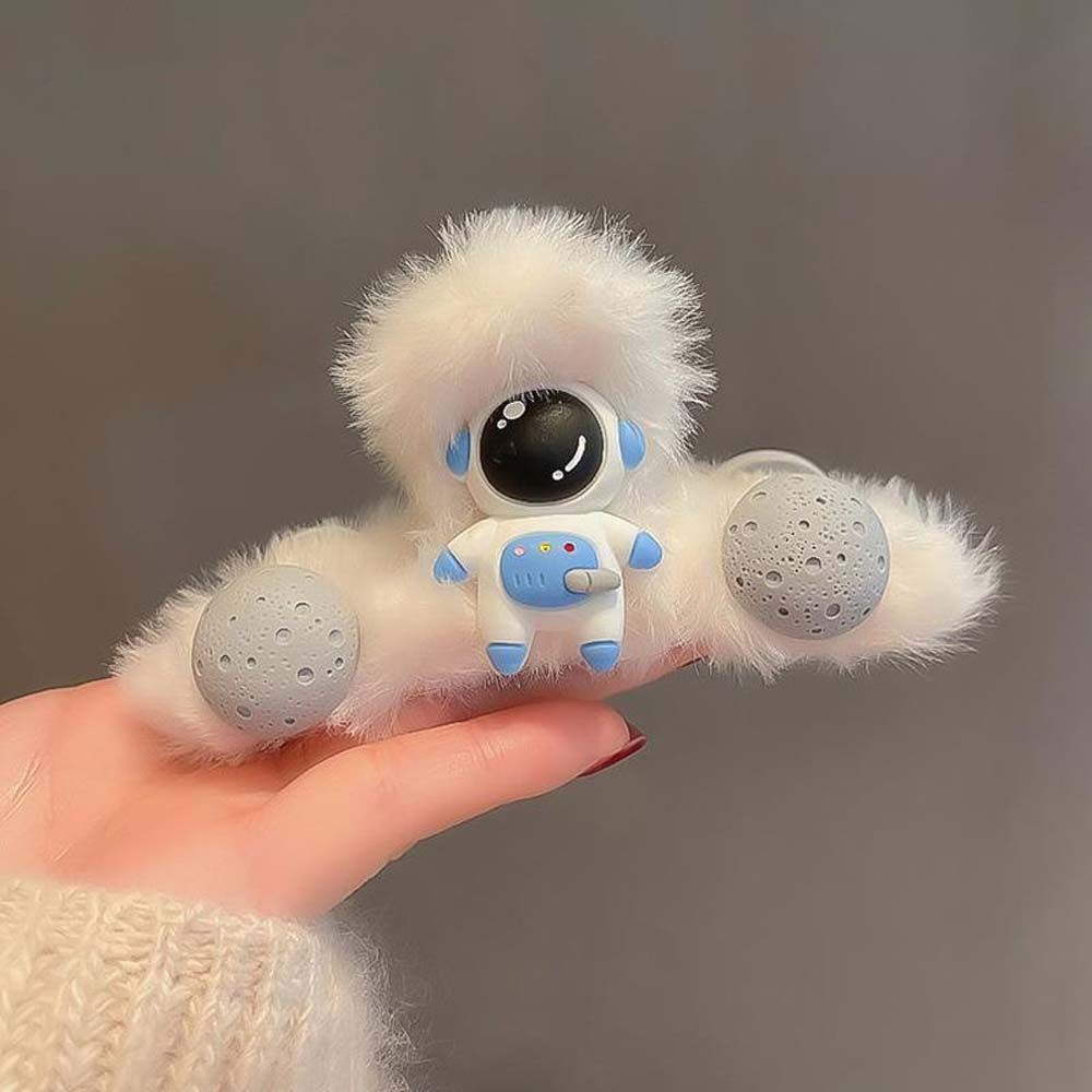 Kẹp Tóc Acrylic Phối Quả Bông Tròn Họa Tiết Hoạt Hình Dễ Thương Phong Cách Hàn Quốc Cho Nữ