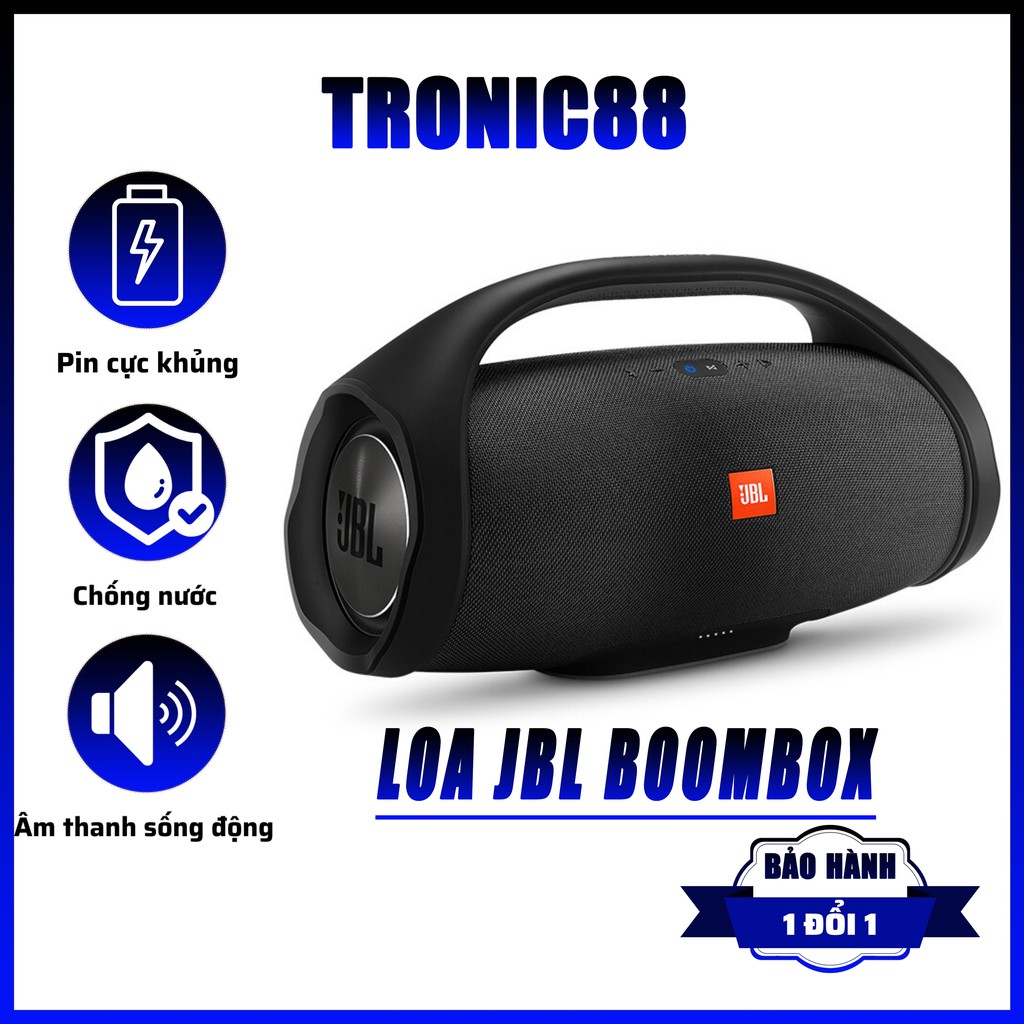 [BH 1 ĐỔI 1] Loa bluetooth JBL Boombox Bass Mạnh Không Dây Có Quai Xách Cực Chất Dễ Đang Mang Vác Du Lịch Cắm Trại