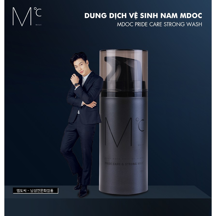 Dung Dịch Vệ Sinh Nam MdoC Pride Care & Strong Wash 100ml - Khử Mùi và Làm Sạch Vùng Kín