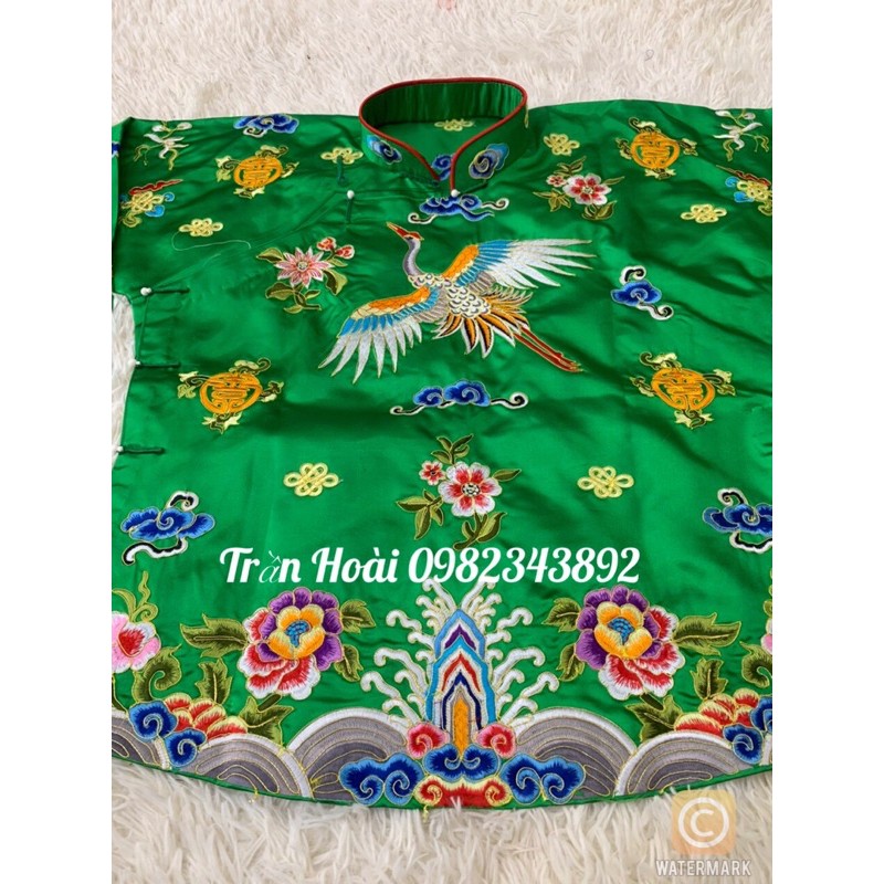 Khăn áo hầu đồng - Áo cô đôi , cô sáu , cô bé vải phi thêu 1 phượng