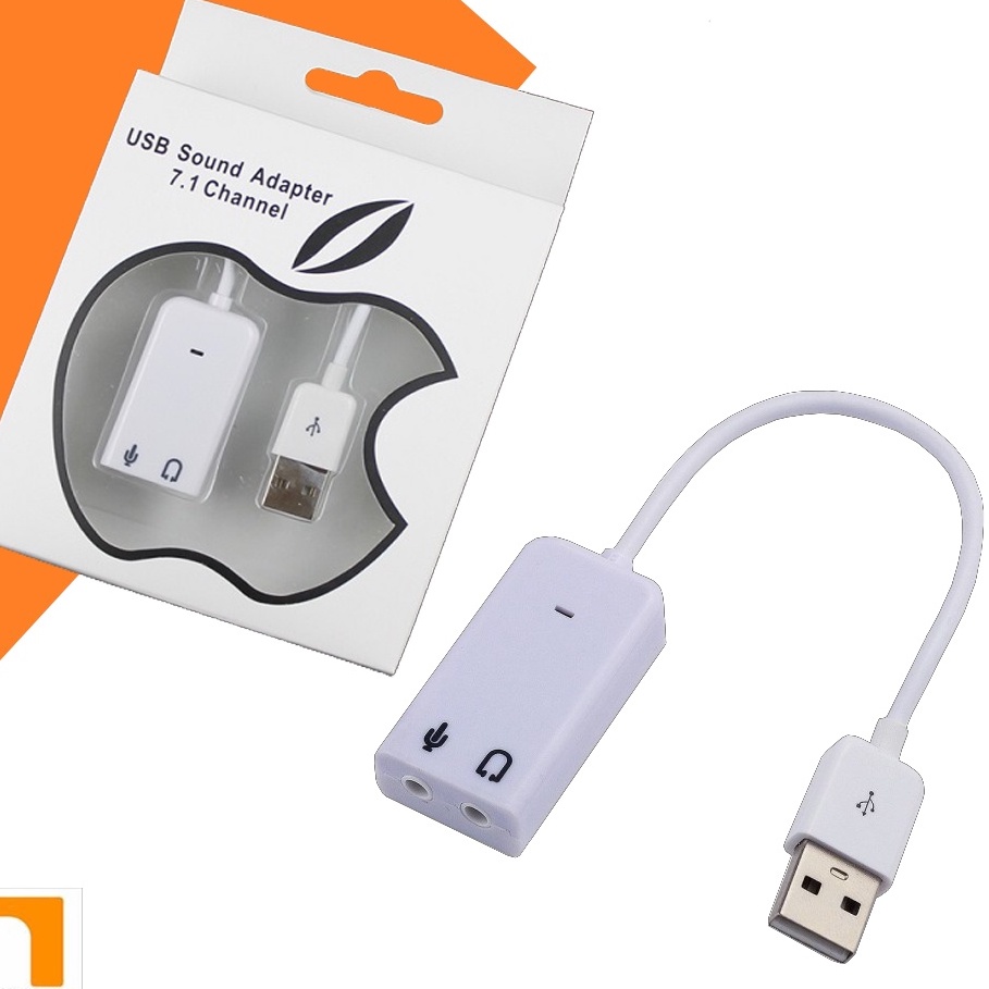 USB Sound card 5H sound dây trắng 7.1 cao cấp giá rẻ VNET