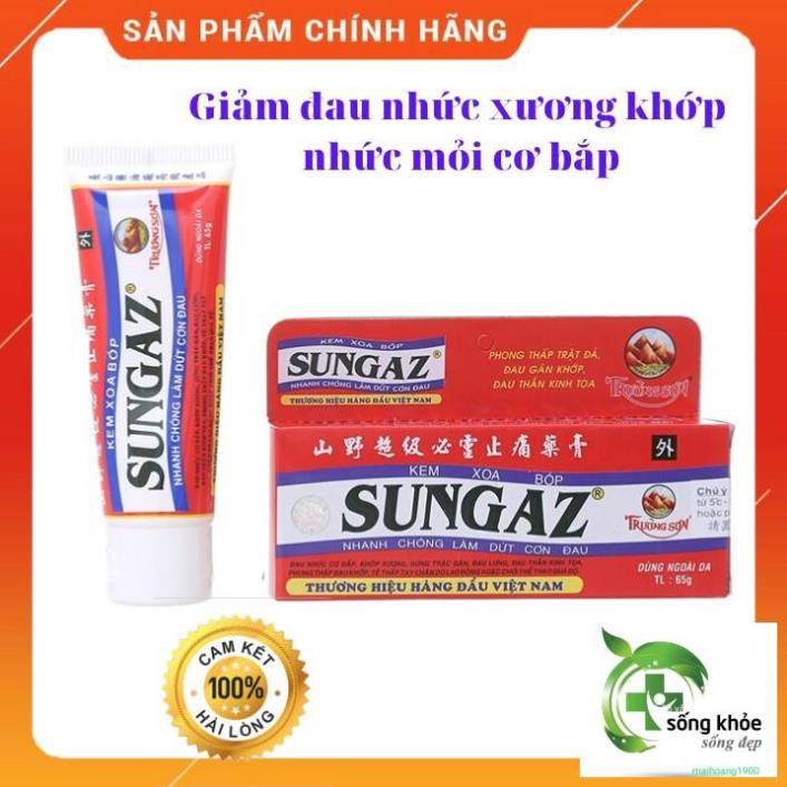 Kem xoa bóp SUNGAZ -Giảm các triệu chứng đau nhức xương, khớp, đau lưng, đau thần kinh toa,đau vai gáy