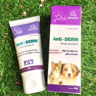 THUỐC TRỊ XÀ MÂU, VIÊM DA CHO CHÓ MÈO ANTIDERM - PetSaigon