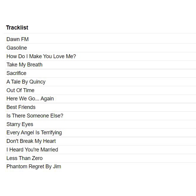 Đĩa Than  Album Dawn FM - The Weeknd