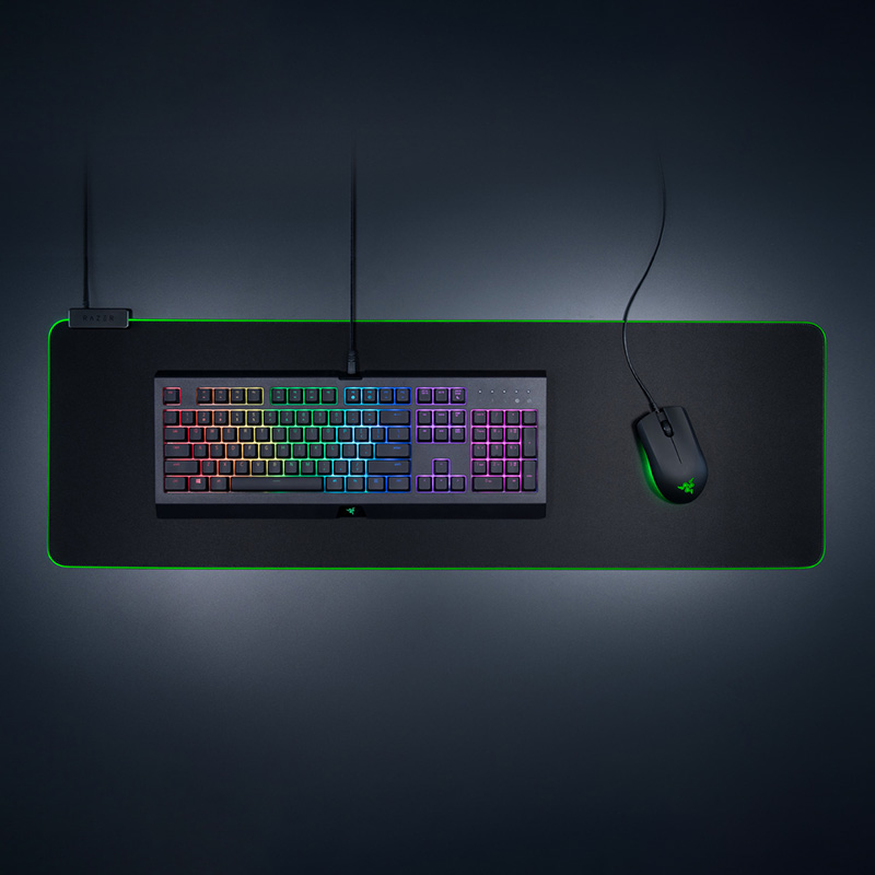 Razer con rắn lôi Goliathus Reloaded Bọ Cánh Cứng huyễn ảnh phiên bản chuột Pad vải Pad trò chơi pastel RGB đèn